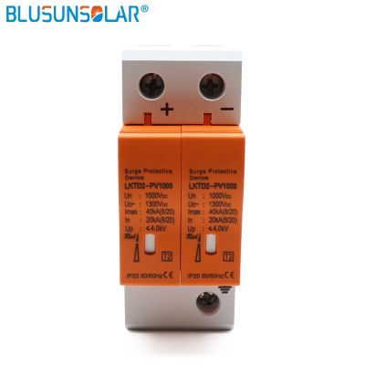 【☊HOT☊】 quan59258258 อุปกรณ์ป้องกันไฟกระชาก2P Dc 1000V 20-40ka Dc 1ชิ้นที่ผ่านการรับรอง Ce สำหรับการป้องกันระบบสุริยะ