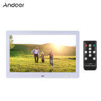 Andoer กรอบรูปจอแอลซีดีดิจิทัลกว้าง10นิ้วความละเอียดสูง1024*600กรอบรูปอิเล็กทรอนิกส์พร้อม MP3 MP4ฟังก์ชั่นนาฬิกาแบบมีวันที่เครื่องเล่นวิดีโอรีโมทคอนโทรล2.4G