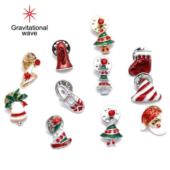 gravitational-wave-น่ารักโลหะผสมคริสต์มาส-xmas-tree-santa-claus-stocking-หมวกเข็มกลัด-pin-เครื่องประดับ-gift