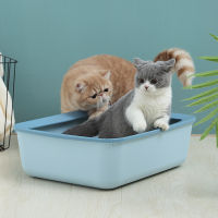 Cat Litter Boxsemi-closed Sandbox Bedpan Toilet Anti-splash Cats Tray With Spoon Clean House Plastic Cat Litter Bedpan