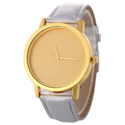 Fashion Retro Gold Compass Pattern Student Belt Watch Casual Womens Quartz Watch luxury watch