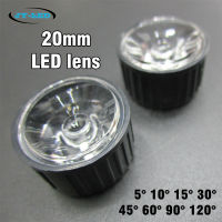 50x 1W 3W Power Lens 20mm Diameter Optical PMMA With WhiteBlack Holder Angle 5 10 15 30 45 60 90 120 Degree LED Lens