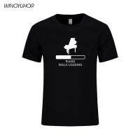 Piano Skills Loading Funny Printing T-Shirt Mens 2023 New Summer Causal Short Sleeve Tops PianistS Gift Tee Shirts S-4XL-5XL-6XL