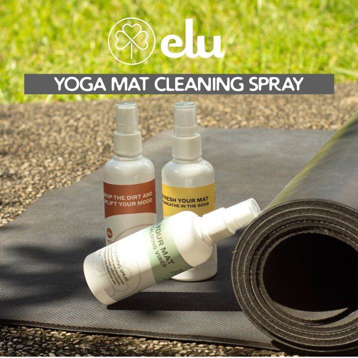 Elu Wellness Yoga Exercise Mat Cleaning Spray with Essential Oils