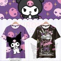 kuromi Anime Short-Sleeved T-Shirt Two-Dimensional Merchandise Sweet Japanese Style Cute Male Female Student Clothes