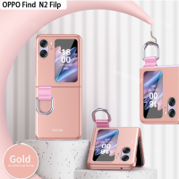 เคสโทรศัพท์พับได้สำหรับ Oppo Find N2 N2Flip แบบฝาพับและ2แบบพลิก5ก. CPH2437ผิวสัมผัสบางฝาหลังผิวด้านเคสใส่โทรศัพท์ฮาร์ดพีซีกันกระแทกปกป้องฝาหลังเป็นคู่