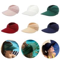 ✉♞♤ Women Empty Top Sun Hat Female Luxury Brand 2023 New Beach Summer Outdoor Sport Baseball Golf Visor Caps Parent-Child Sun Hat