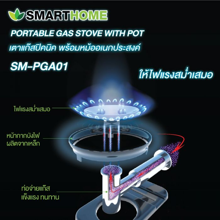 smarthome-เตาแก๊สปิคนิคพร้อมหม้ออเนกประสงค์-รุ่น-sm-pga01-โปรดติดต่อผู้ขายก่อนทำการสั่งซื้อ