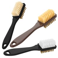 1PC Horsehair Shoe Brush Polish Natural Leather Real Horse Hair Soft Boot Cleaning Brush For Suede Nubuck Boot Polishing Tool