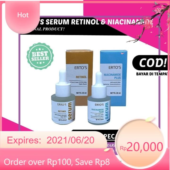 Original Ertos Serum Retinol Dan Niacinamide Plus Serum Perawatan Wajah Serum Glowing Serum