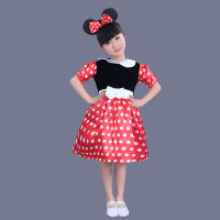 【cw】 New Special Offer Girls Mickey Dress Performance Costume Halloween Christmas Eve Costume Flower Girl Performance Costumes ！