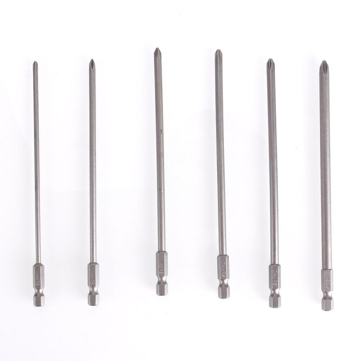 head-screwdriver-6pcs-1-4-shank-150mm-hex-shank-cross-bits-electric-driver-hand-tools-magnetic-screwdriver-drill-bit-set-screw-nut-drivers