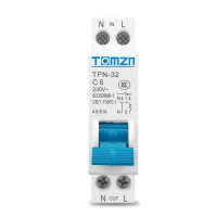 TOMZN TPN 1P+N Mini Circuit Breaker MCB 6A Din Rail Mounting Miniature Household Air Switch