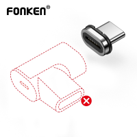 Fonken อะแดปเตอร์แม่เหล็ก100W USB C,อุปกรณ์แปลงข้อมูลแบบแม่เหล็ก24ขา USB PD Fast ชาร์จ Type C QC 4.0สำหรับ MacBook Pro Air