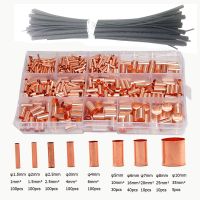 [HOT JJRQQZLXDEE 574] 595/220Pcs ตรงทองแดงบริสุทธิ์หลอด Butt Connectors ลวด Ferrule Cable Crimp Terminal Kit GT1 10มม.