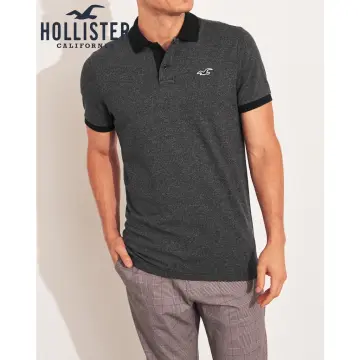 Hollister top black polo