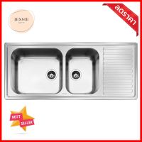 ซิงค์ฝัง 2หลุม 1ที่พัก SMEG LG116D-2 สเตนเลสBUILT-IN SINK SMEG LG116D-2 2B1D STAINLESS STEEL **มีบริการชำระเงินปลายทาง**