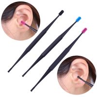 1PC Soft Silicone Earpick Double Head Earpick Ear Wax Curette Remover Ear Cleaner Spoon Ear Clean Tool Spiral Design