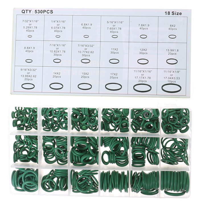 ppbe-r134a-โอริงซ่อมรถซีลชุดกล่องกันรั่วสำหรับเครื่องปรับอากาศ530ชิ้น