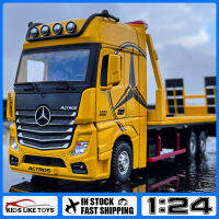 รถบรรทุก1:24รถ Benz ของเล่นอัลลอยหล่อเหล็ก Actros1851เตียงทรงรถกระบะสำหรับยานพาหนะ Kids Toys สะสมงานอดิเรก