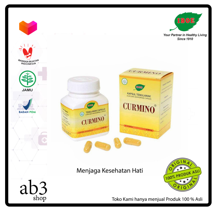 TEMULAWAK HERBAL EXTRACT KAPSUL JAMU IBOE CURMINO 30 KAPSUL KESEHATAN