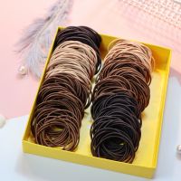 【CW】 50/100PCS New Color Elastic Hair Tie 5CM Rubber Band for Men Thin Hairbands Ponytail Holder Accessories