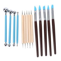 14PCS Polymer Pottery Clay Sculpting Modelling Sit Ball Stylus Nail Art Dotting Tools Rubber Tipped Ceramic Carving Kit for DIY Painting Rocks Embossing Sculpture Beginners