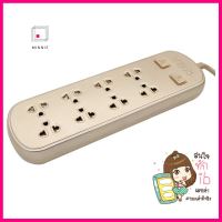 รางปลั๊กไฟ 8ช่อง 2สวิตซ์ VOX CT-820 3 ม. สีทองPOWER STRIP VOX CT-820 8-OUTLET 2-SWITCH 3M GOLD **คุณภาพดี**