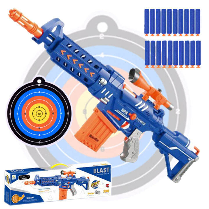 Blast Soft Bullet Toy Nerf Gun With Magazine And 20 Pcs Suction Bullets ...