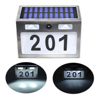 Solar Powered LED House Address Number Stainless Steel Doorplate Light With Motion Sensor Solar Light For Garden Home Yard Door