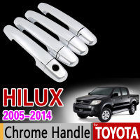 สำหรับ Toyota Hilux 2005 - 2014 Chrome Handle Cover Trim AN10 AN20 AN30 SR5 2007 2008 2010 2013อุปกรณ์เสริมสติกเกอร์รถจัดแต่งทรงผม