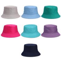 DEPLORABIE66IE6ช่องปากผ้าฝ้ายลำลองฤดูร้อน Topi Bucket หมวกกันแดดสีลูกอมหมวกชาวประมง