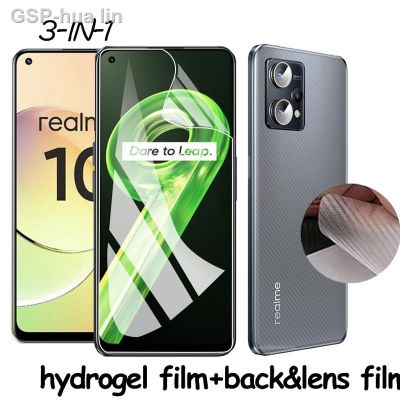 ♕☎9 Plus Realme 11 Pro Plus 10 Pelicula Para 9 Plus Verso E ด้านหน้าของ Vidro Macio Película Hidrogel Realmi 8 C55อุปกรณ์เสริม Gt Neo 5