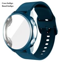 ZZOOI 2pack Strap+Case For Samsung Galaxy Watch Active 2 44mm 40mm Full Cover Silicone Smart Watchband Bracelet TPU Bumper Combination