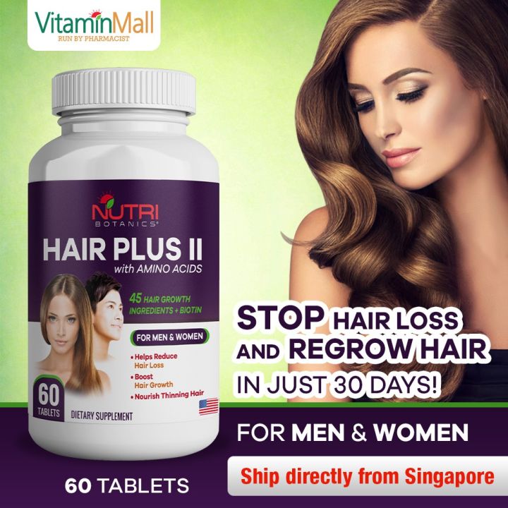 Hair Plus II with Amino Acids 45 Hair Vitamins for Faster Hair Growth