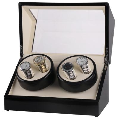 TPA Watch Winder กล่องหมุนนาฬิกา ออโตเมติก แบบอโตเมติก 4 เรือน สีดำ/สีครีม