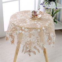 Europe Lace Fabric Tablecloths For Home Decoration Exquiste Floral Hollow Embroidery Dining Table Cloth Tv Cabinet Cover Cloth