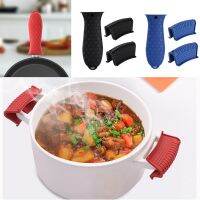 【cw】 3Pcs New Pot Pan Handles Non Tools Sleeve Cover Grip Saucepan Handle Silicone Holder Ear Clip ！