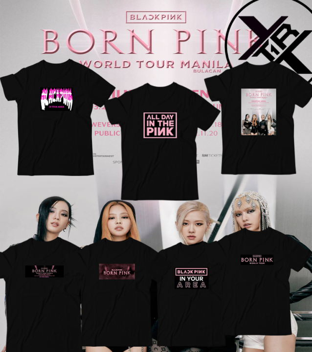 BlackPink Born Pink World Tour Manila Merch New Trend Premium Quality Adult and Kiddie Shirt (BP