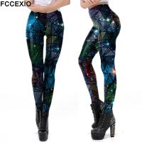 【CW】 FCCEXIO 5 Colors The Print Seamless Leggings Workout Pants Trousers