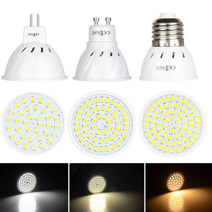 10ชิ้นโคมไฟไฟ-smd-หลอดไฟสปอตไลท์-led-e27-mr16-gu10ประหยัดพลังงาน4w-6w-8w-220v-240v-2835