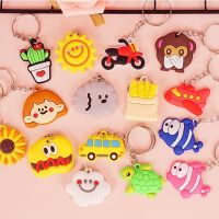 20 Pcs Mini Cartoon Key Chain Car Keyring Keychain Bag Charms Keychains Pendant Cute Christmas Accessories