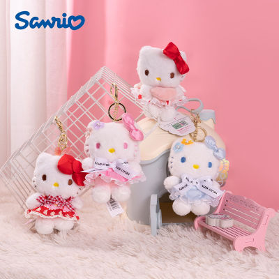 Sanrio Hello Kitty Plush Dolls Gift For Girls Bag Pendant Cupid Strawberry Flower Dress Decor Toys For Kids