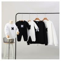 Family Matching Clothes Winter Autumn Thicken Sweater Embroidery Letter Mother Daughter Father Son Sweater Baby Boy Girl Romper