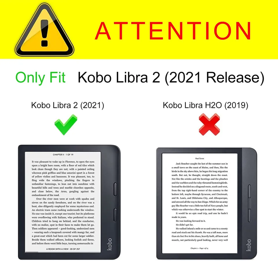 2PCS For Kobo Libra H2O 2019 For Kobo Libra 2 2021 7.0 Inch Tempered Glass  Screen Protector Ereader Protective Film Fit Screen