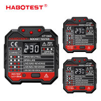 HABOTEST HT106 เครื่องทดสอบเต้ารับ 48V-250V Professional เบรกเกอร์การทดสอบที่ถูกต้อง GFCI RCD เครื่องทดสอบซ็อกเก็ตเพื่อหลีกเลี่ยงไฟฟ้าช็อตและซ่อมบำรุงไฟฟ้า