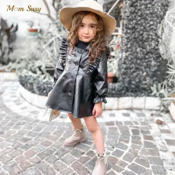 Infant girl leather jacket sale