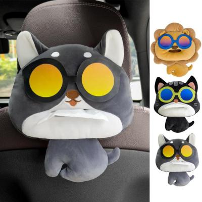 Tissue Box for Car Animal Plush No Linting Tissue Holder Road Trip Essentials for Sedan Commercial Vehicle Caravan Minivan SUV MPV classy