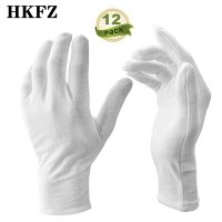 6-36 Pairs/Lot Soft Cotton Ceremonial Gloves Stretchable Lining for Male Female Serving/Waiters/Drivers