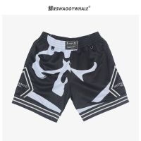 Mastermind Dark Skull Head Stick cloth embroidery Hugh co-branded mesh shorts yj